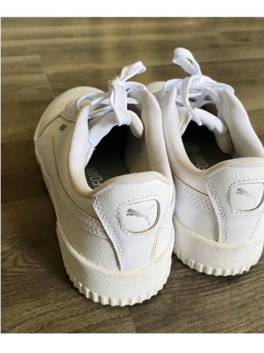 PUMA White Platform Sneakers Size 8.5